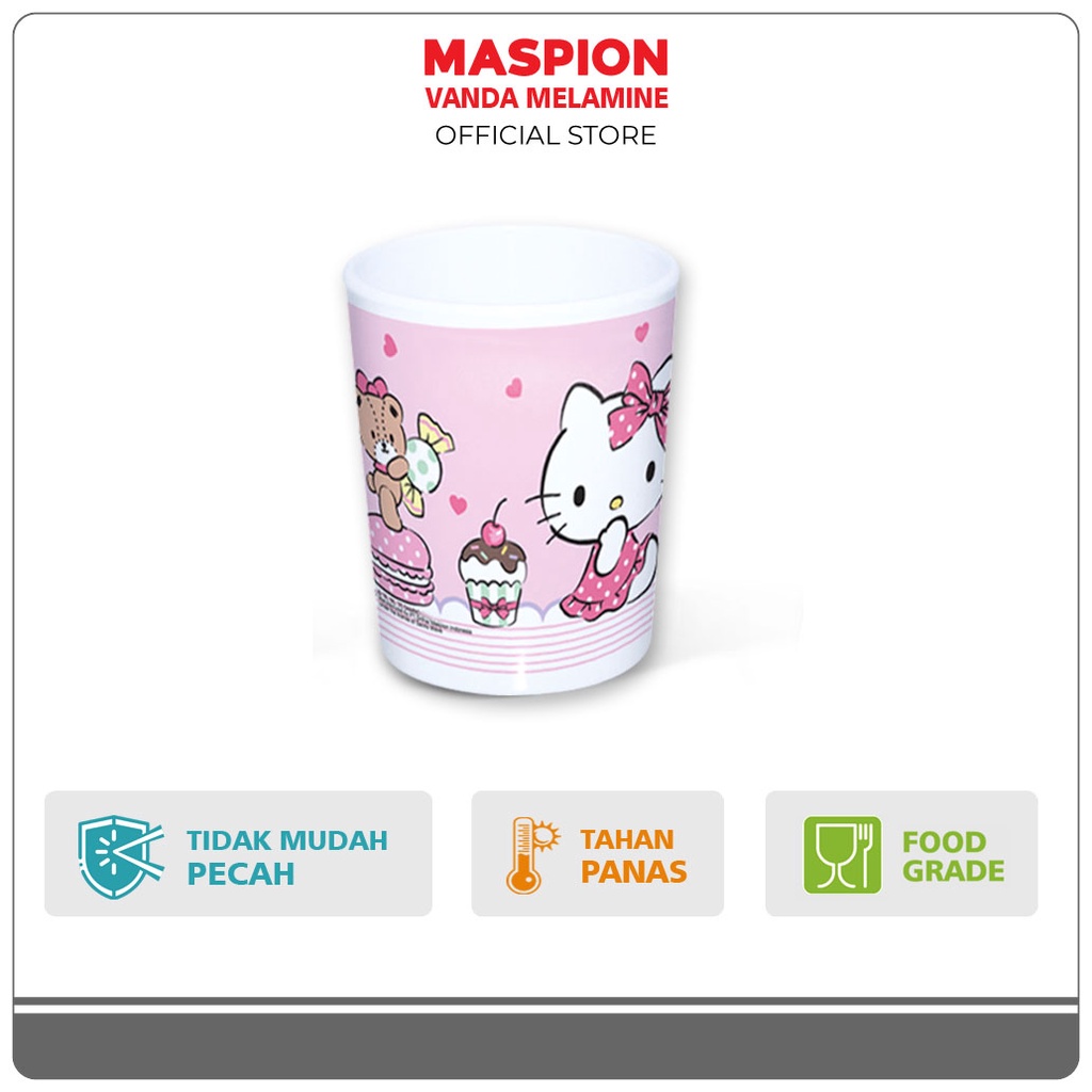 Maspion Vanda Melamin Gelas 3 Inch Hello Kitty