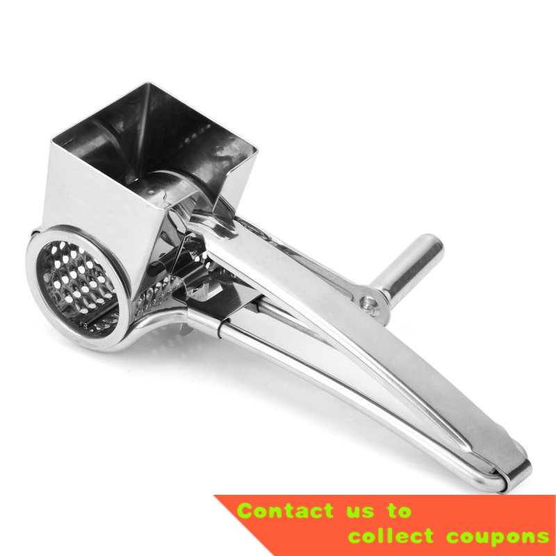Hand Shake Cheese Shredder Rotary Cheese Grater Stainless Steel Cheese Slicers Kids Food Grinder