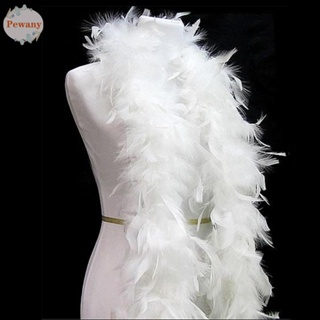 2M Christmas Tree White Feather Boa Strip Xmas Ribbon Party Garland  Decoration Apparel Fabric DIY Craft