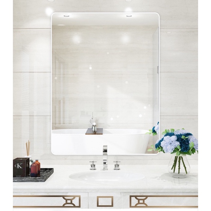 Bathroom Mirror No Drill Wall Hung Mirror Wall Mount | Shopee Singapore