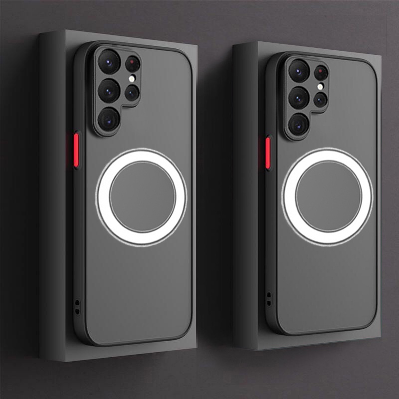 Luxury Wireless Charging Clear Case For Samsung A54 A53 A52