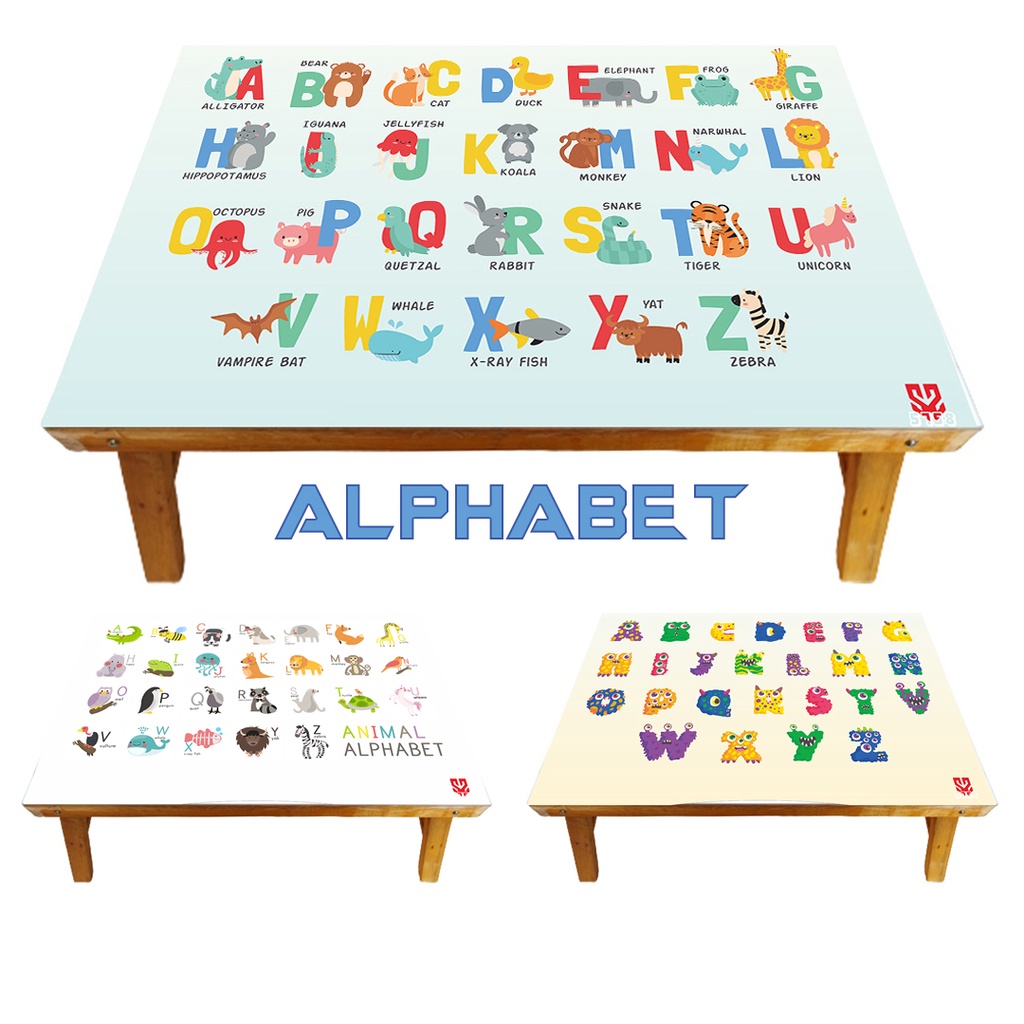Children's Folding Study Table ALPHABET Character/ALPHABET | Shopee ...