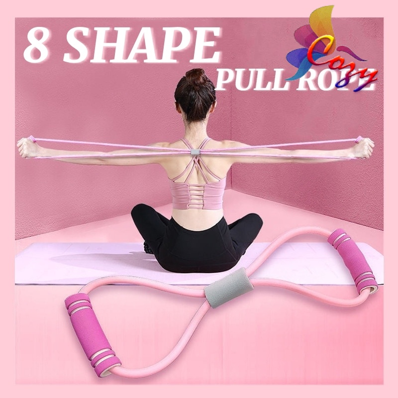 8 Shape Pull Rope Elastic Bands Yoga Chest Expander Pilates Exercise Expansion Sport Fitness Training Pulling Equipment Shopee Singapore