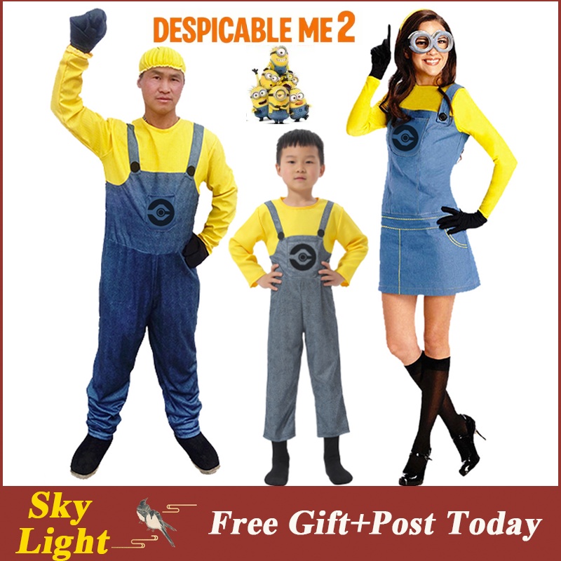 Despicable Me Minion Jumpsuit For Kids Boy Men Cosplay Costume