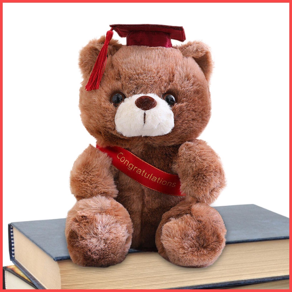 Graduation Bear Doll Stuffed Animal Plush Toy in Graduation Outfit Soft