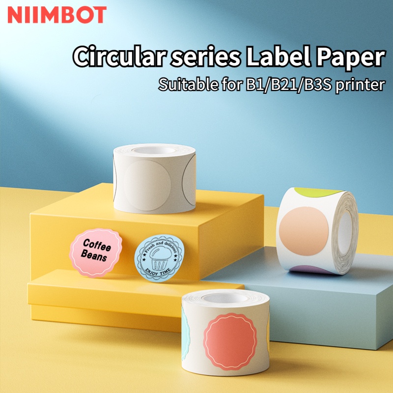 Thermal Paper Phomemo Printable Sticker Self Adhesive Photo Paper Roll for  Phomemo M02/M02S/M02Pro Mini Portable Printer Labels