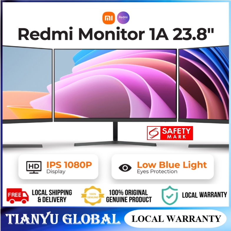 Xiaomi Redmi Monitor 1A 23.8 Inch Ultra-thin 1080P HD HDMI IPS 178 ...