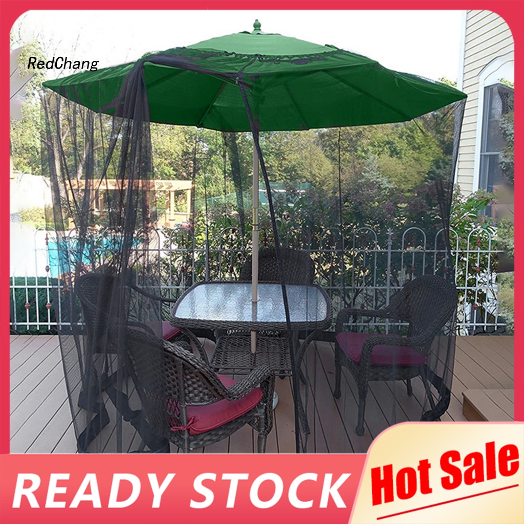 RC Mosquito Net with Zipper Adjustable Rope Polyester Outdoor Dining Sunshade Mosquito Net for