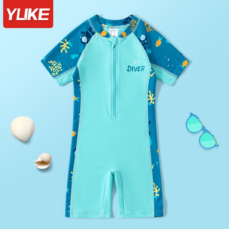 Children Swimsuit Boy One-Piece Swimsuit Yuke Children Swimsuit Boy One ...