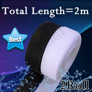 Velcro/Velcro tape, self-adhesive, thickness 2 cm, white, 25 m/ 1 pack