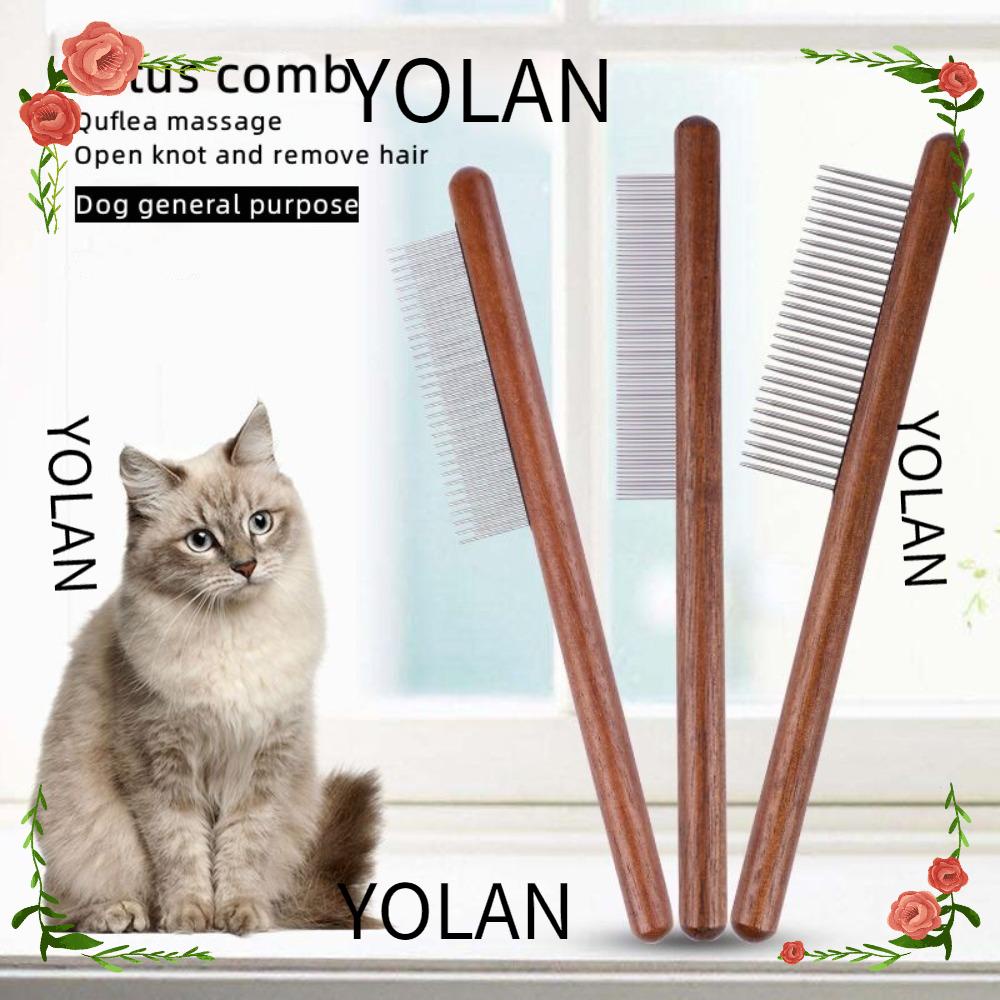 YOLANDAGOODS1 Pet Comb For Long and Short Haired Cats With Rounded Ends