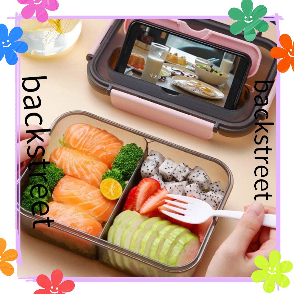 BACKSTREET Lunch Box, Leak-Proof Transparent Bento Box, Portable With ...