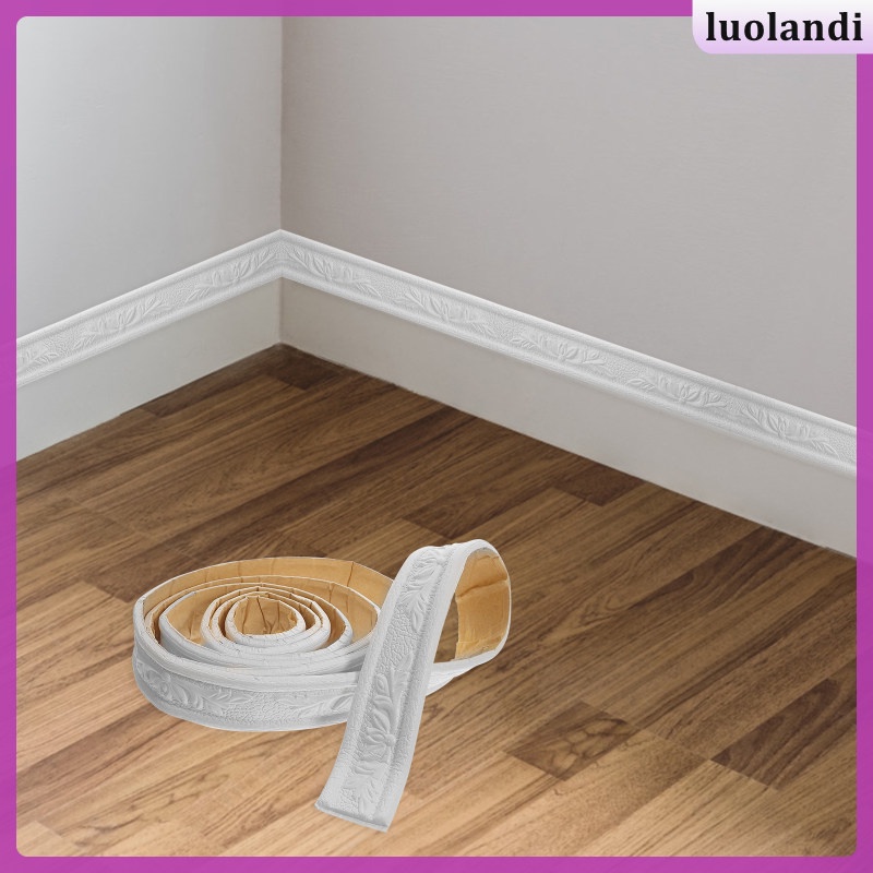 2 Roll Baseboard Wall Trim Skirting Sticker Caulking Strip Backsplash