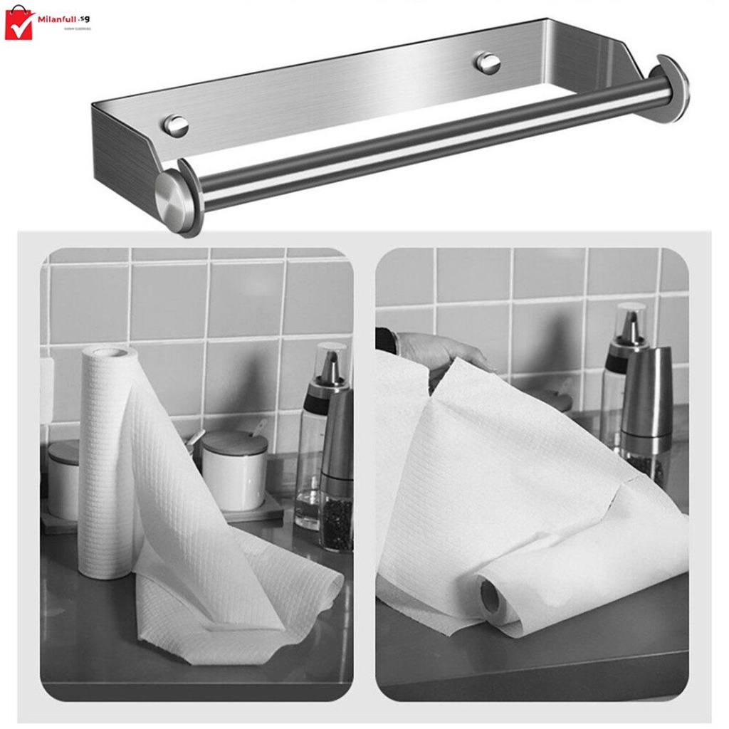 Paper Towel Holder 304 Stainless Steel Kitchen Roll Holder Wall Mounted Self Adhesive Paper