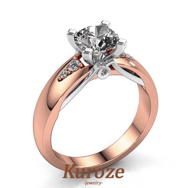 Ring For Women Rose Gold Separation Rings Women'S European And American  Creative Cross Zircon Engagement Rings