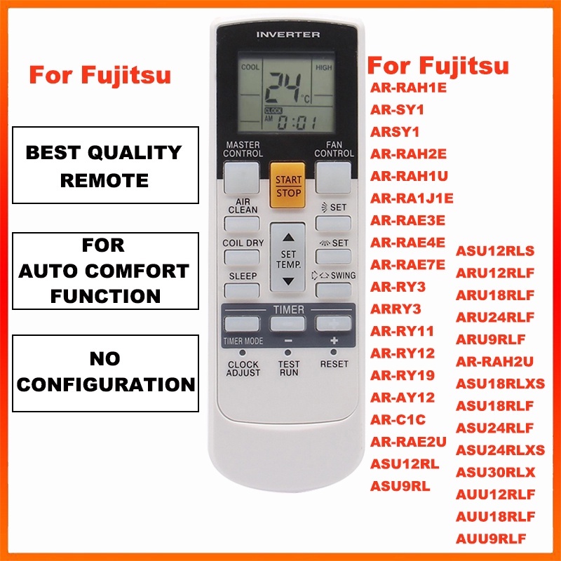 Fujitsu General aircond remote control air conditioner AR-RY12 AR-RY13 ...