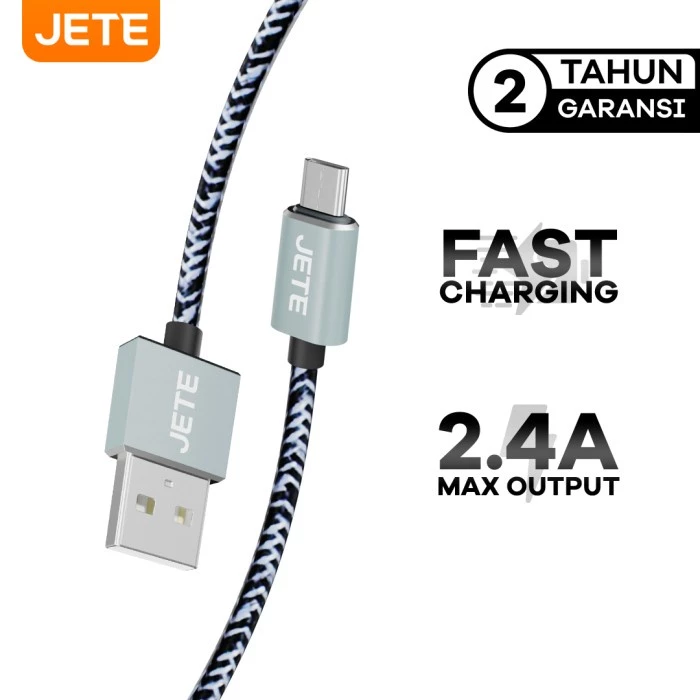 JETE Razors Kabel Data Type C 2.4A Fast Charging - Kabel Data Type C Garansi Resmi - Gambar 3