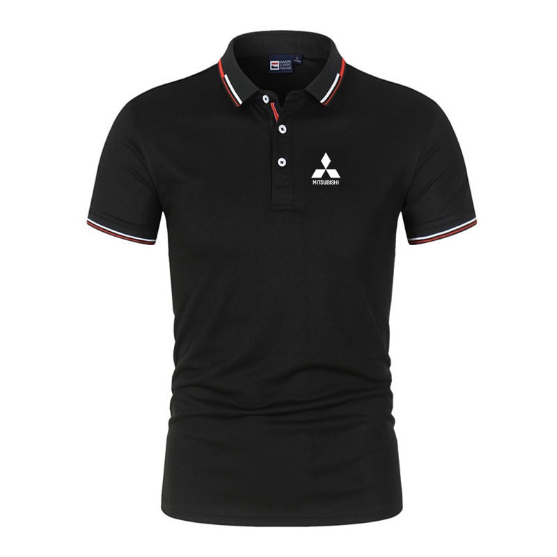 New Mitsubishi Polo T shirt Summer Men s Business Casual Lapel Golf Shirts Tennis Clothing S 4XL Shopee Singapore