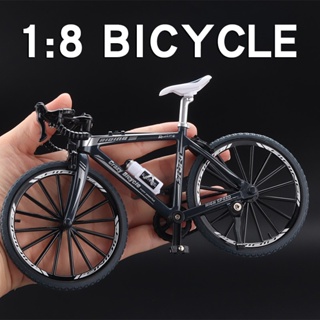 Mini 1:10 Alloy Bicycle Model Diecast Metal Finger Mountain Bike Racing Toy  Bend Road Simulation Collection Toys For Children