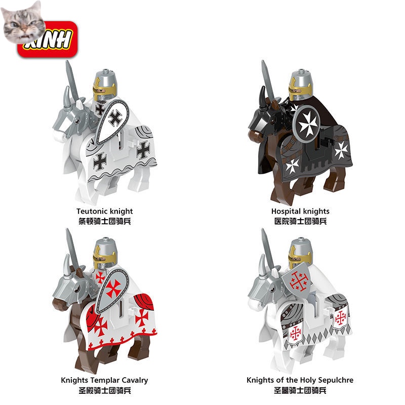 Compatible with Lego Medieval Series Temple Knights Mount Battle Horse ...