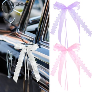 50Pcs Bowknots Ribbon Delicate Wedding Pew End decoration Bow knots Ribbon  Bows Wedding Party Cars Chairs Decoration Bowknots