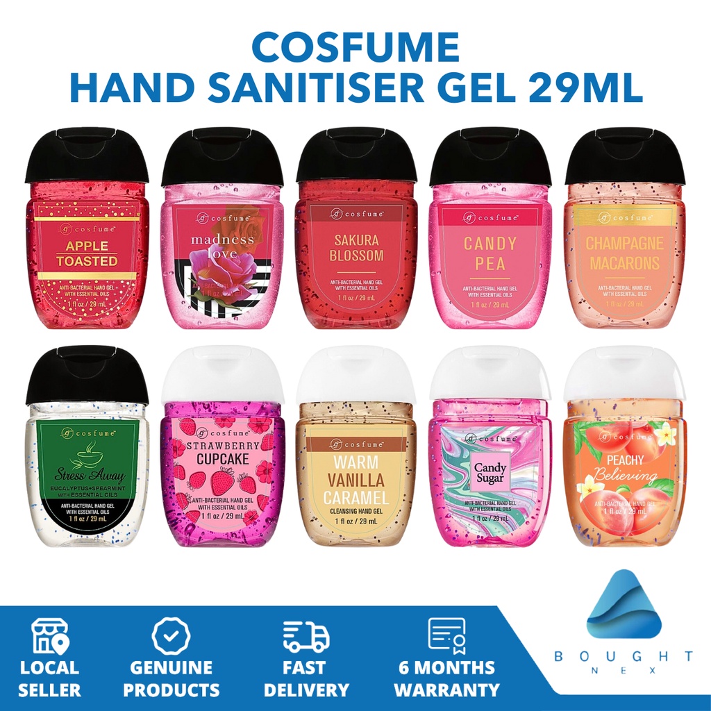 Cosfume AntiBacterial Hand Gel with Essential Oils 29ml, Scented