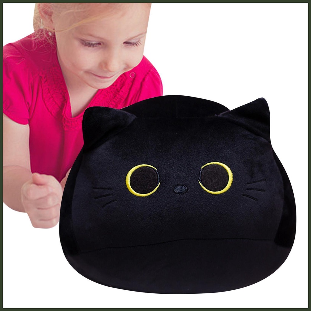 Black Cat Plush Fat Black Cat Plush Toy Black Cat Doll Black Cat