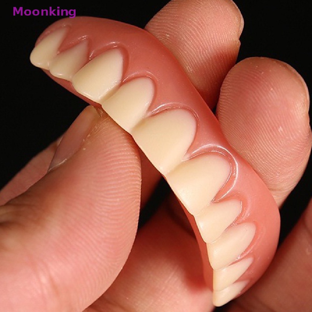 Moonking Instant Smile Veneer Silicone Fake Teeth Cover Upper&lower