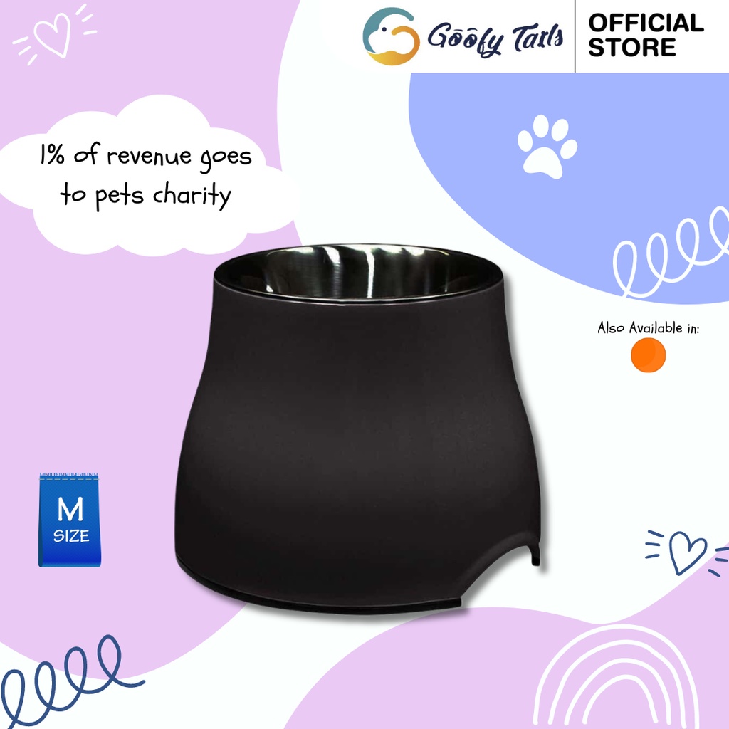 Goofy Tails Elevated Dog Food Bowl for Long Eared Breeds (520ml