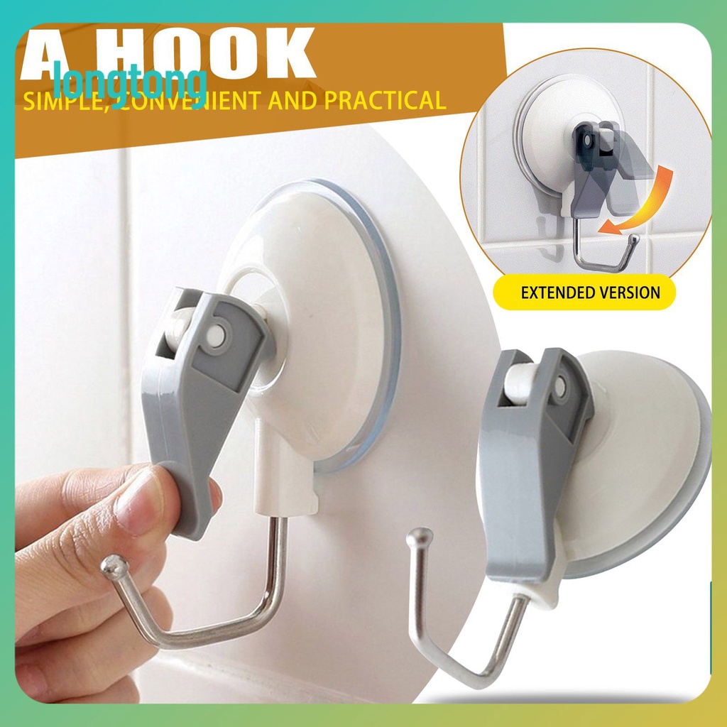 LongTong Strong Vacuum Suction Cup Seamless Hook Movable Sucker Hanger ...