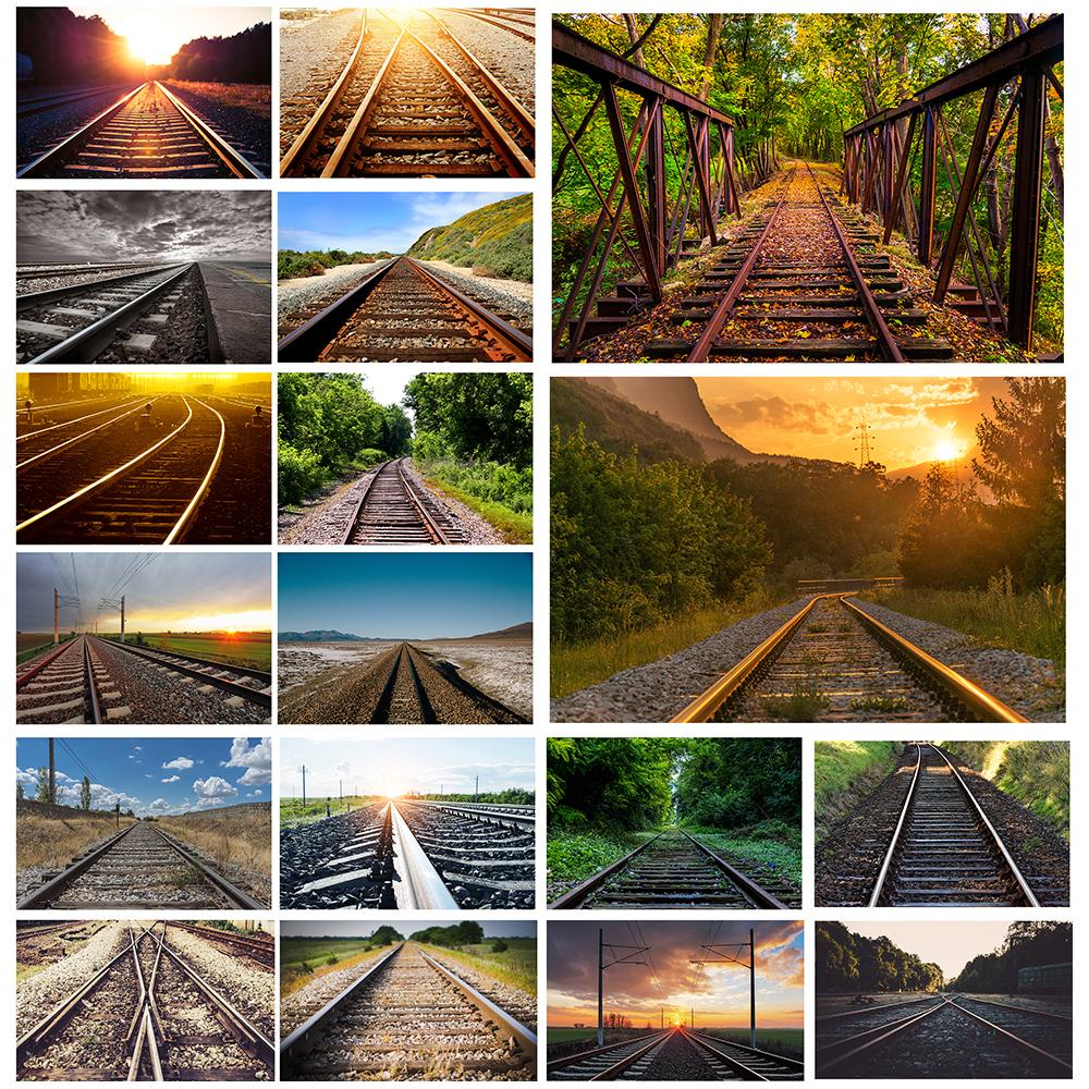 📷Photo📷 Railroad Background Cloth Single Railway Scene Vinyl ...