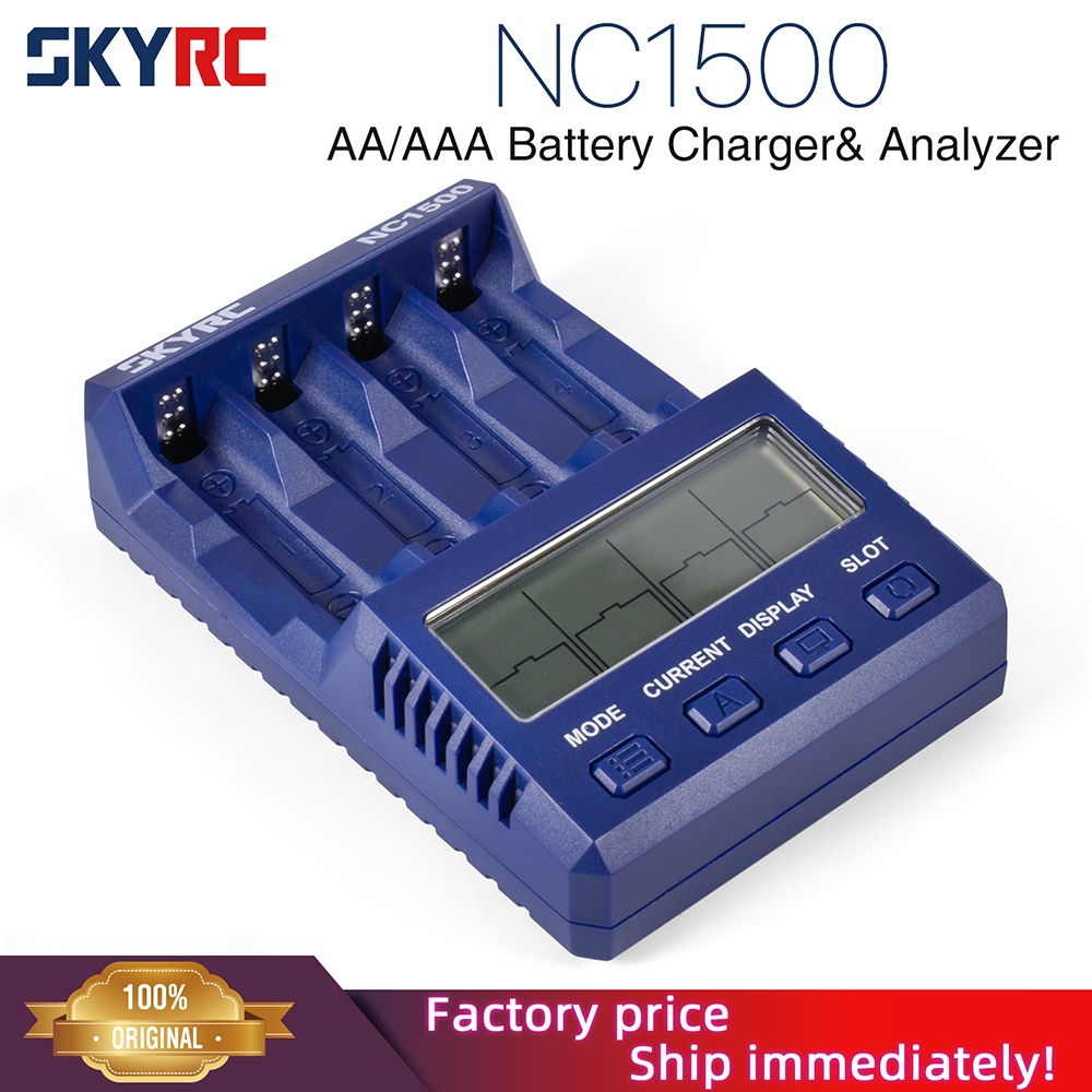 SKYRC NC1500 AA/AAA Battery Charger & Analyzer for 4 AA NiMH