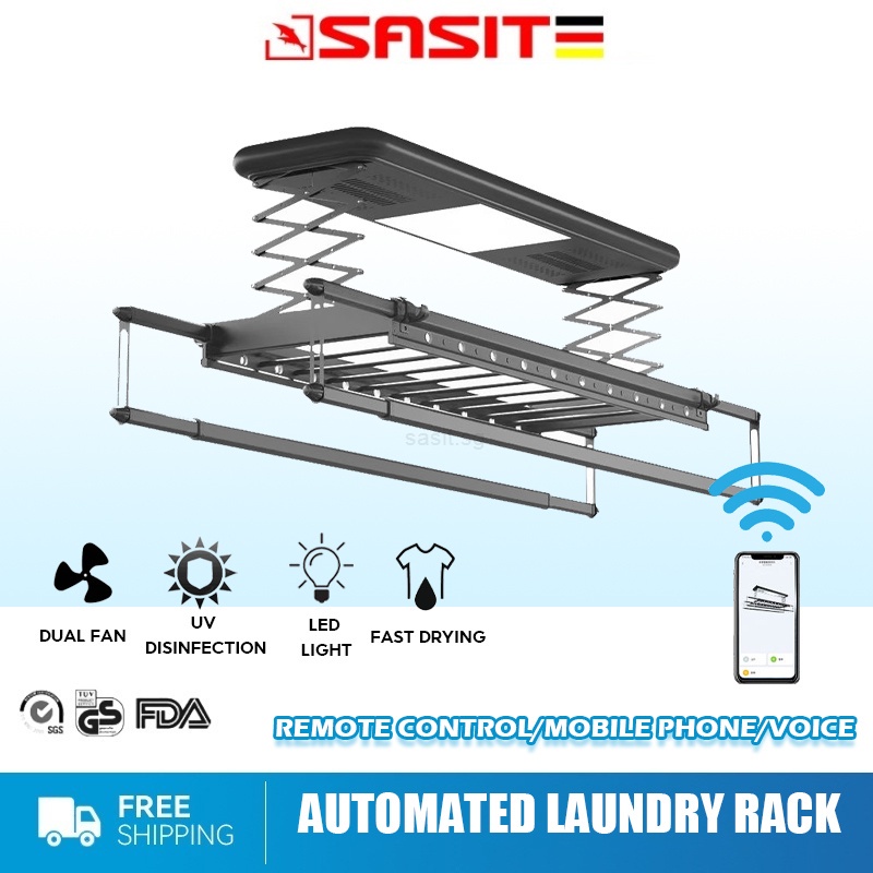 SAS Automated Laundry Rack Tuyaapp WIFI Control Electric Ceiling
