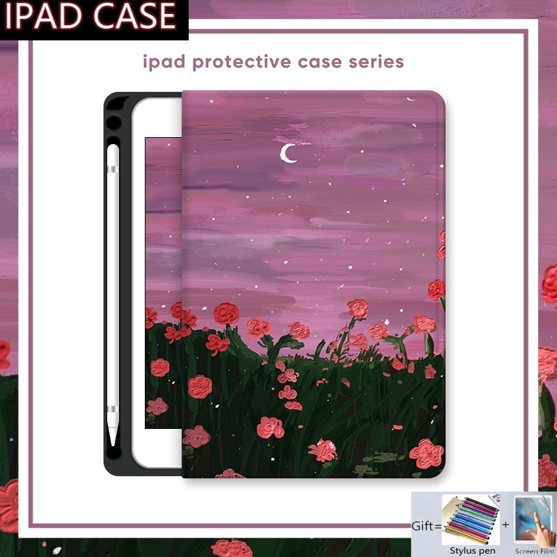 Case Cover for iPad Air 2 model A1566 A1567 Auto Sleep/Wake Up PU Leather  for iPad case Air 1/2 Full Body Protective Cases Glass