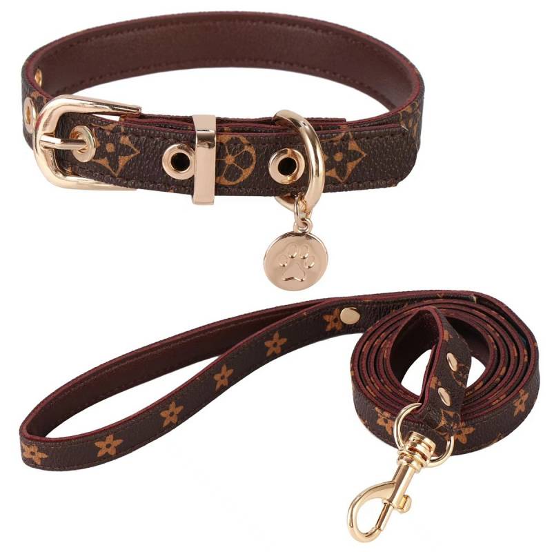 Louis vuitton small dog collar best sale