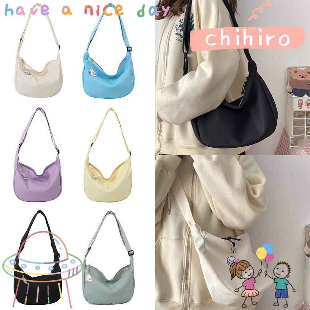 CHIHIRO Shoulder Bag, Sport Solid Color Crossbody Bags, Fashion Zipper