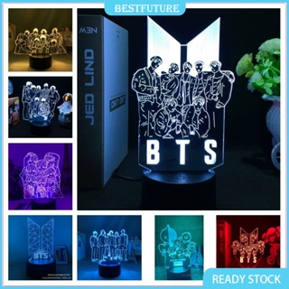 BTS Merchandise Kpop Night Light, BTS Merch LED Bedside lamp