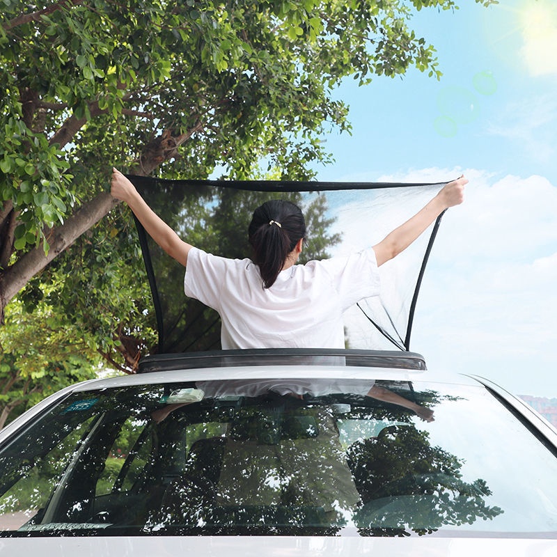 Car Sunroof Sun Shade Mesh Auto Tent Roof Cover Kept Mosquito
