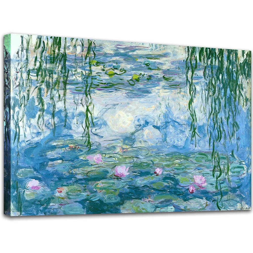 Large Water Lilies By Claude Monet Canvas Wall Art Famous Painting ...