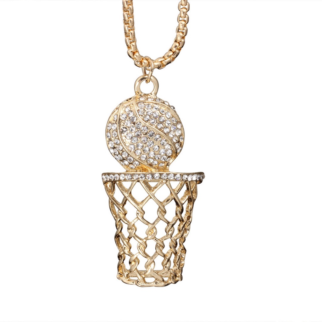 Real gold hot sale basketball necklace