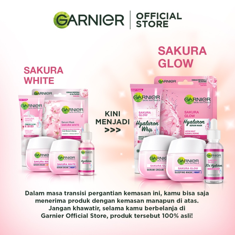 Garnier Sakura Glow Hyaluron Serum Day Cream - 40ml - Gambar 4