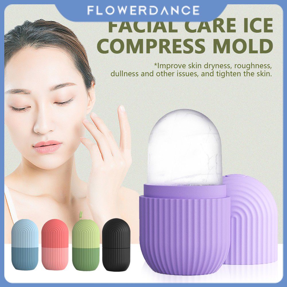 Silicone Ice Massage Face Contour Cooling Capsule Beauty Roller Tool
