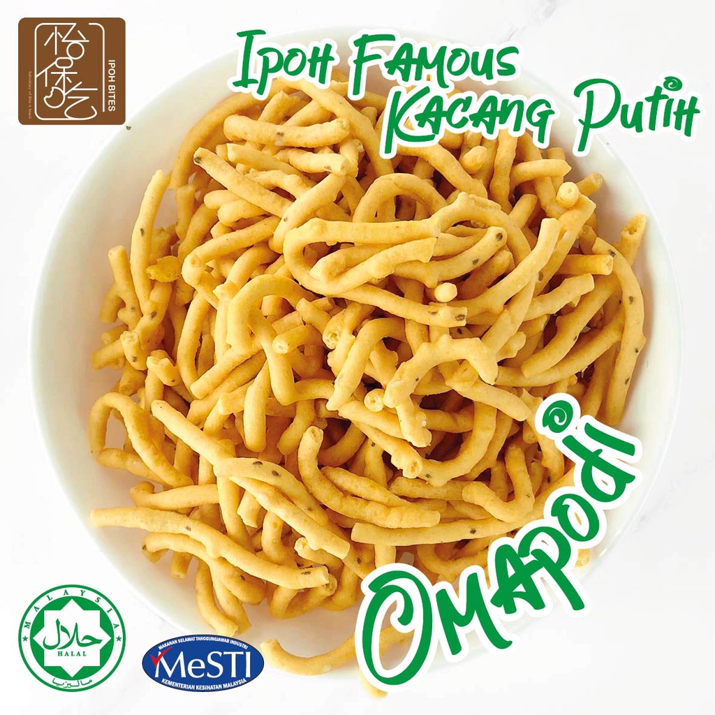 PUTIH Halal Ipoh Famous Omapodi White Beans 200g+- | Shopee Singapore