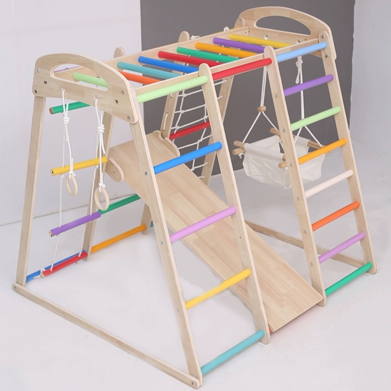 Children's Solid Wood Toy, Climbing Frame ,Indoor Swing Rock Climbing