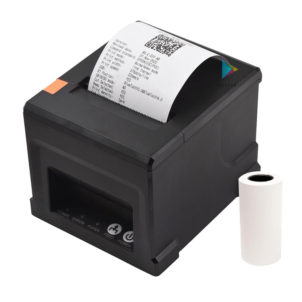80mm USB+LAN Receipt Printer POS Printer with Auto Cutter Desktop ...