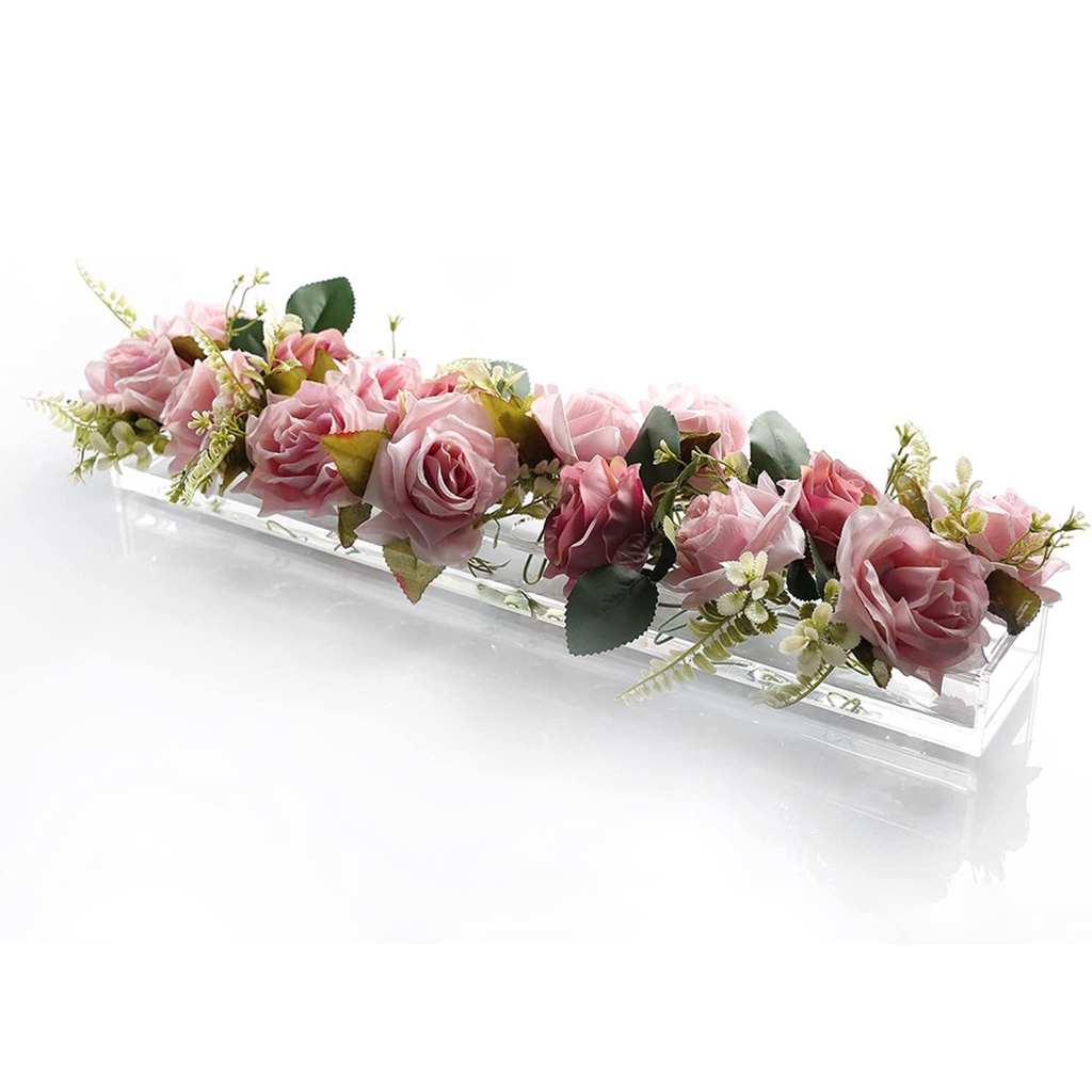 [Ahagexa] Clear Acrylic Flower Vase, Creative Long Rectangle ...