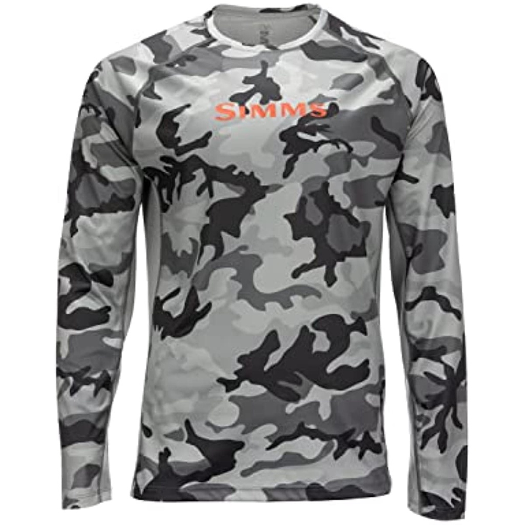 Simms Men's SolarVent Crew Long Sleeve Fishing Shirts High Performance ...