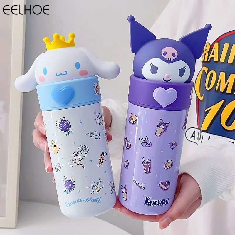 Large Capacity 350ml Kawaii Sanrio Kids Thermal Bottle With Cinnamoroll ...