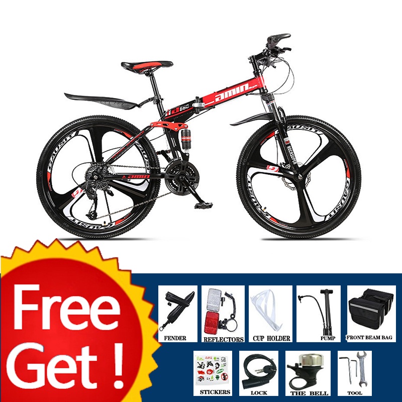 SG Ready Seller 20 inch 7 speed 26inch 24 speed bicycle disc brakeinch Foldable Adult Outdoor city road folding bik Shopee Singapore