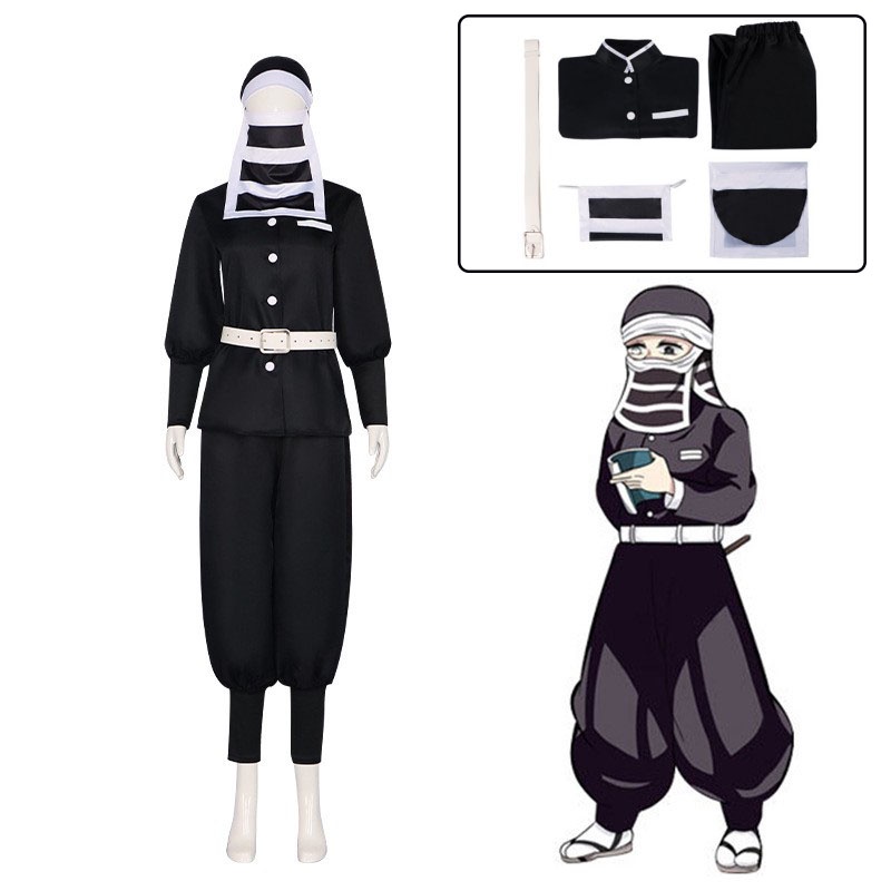 Demon Slayer Goto Cosplay Costume Swordsmith Village Arc Black Outfits ...